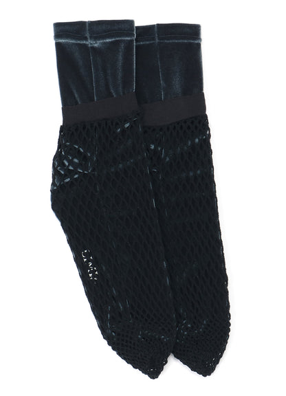 Stretch Velour Net Layered Socks