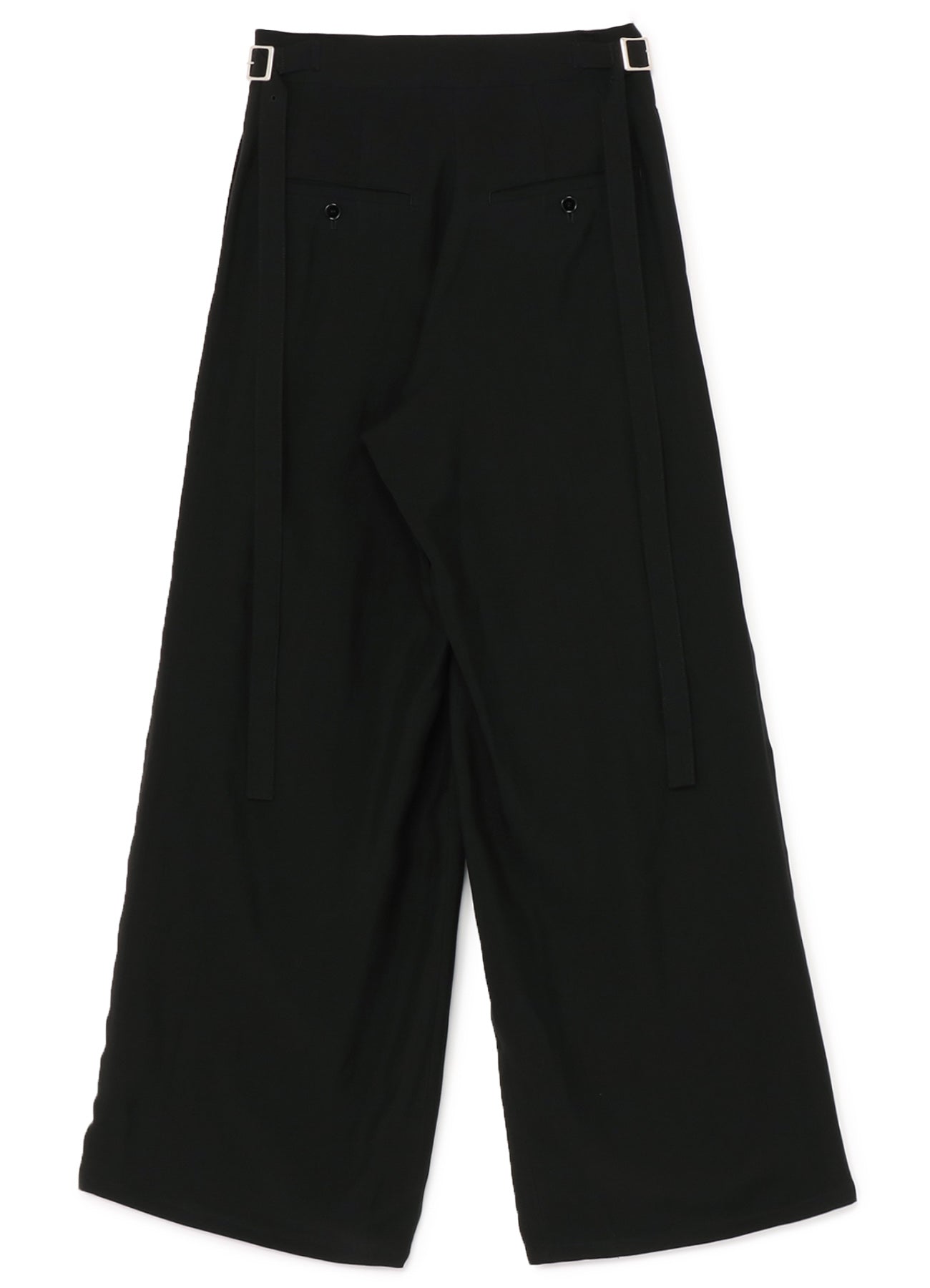 Ly/Cu Gabardine A Open Front Hem Wide Pants