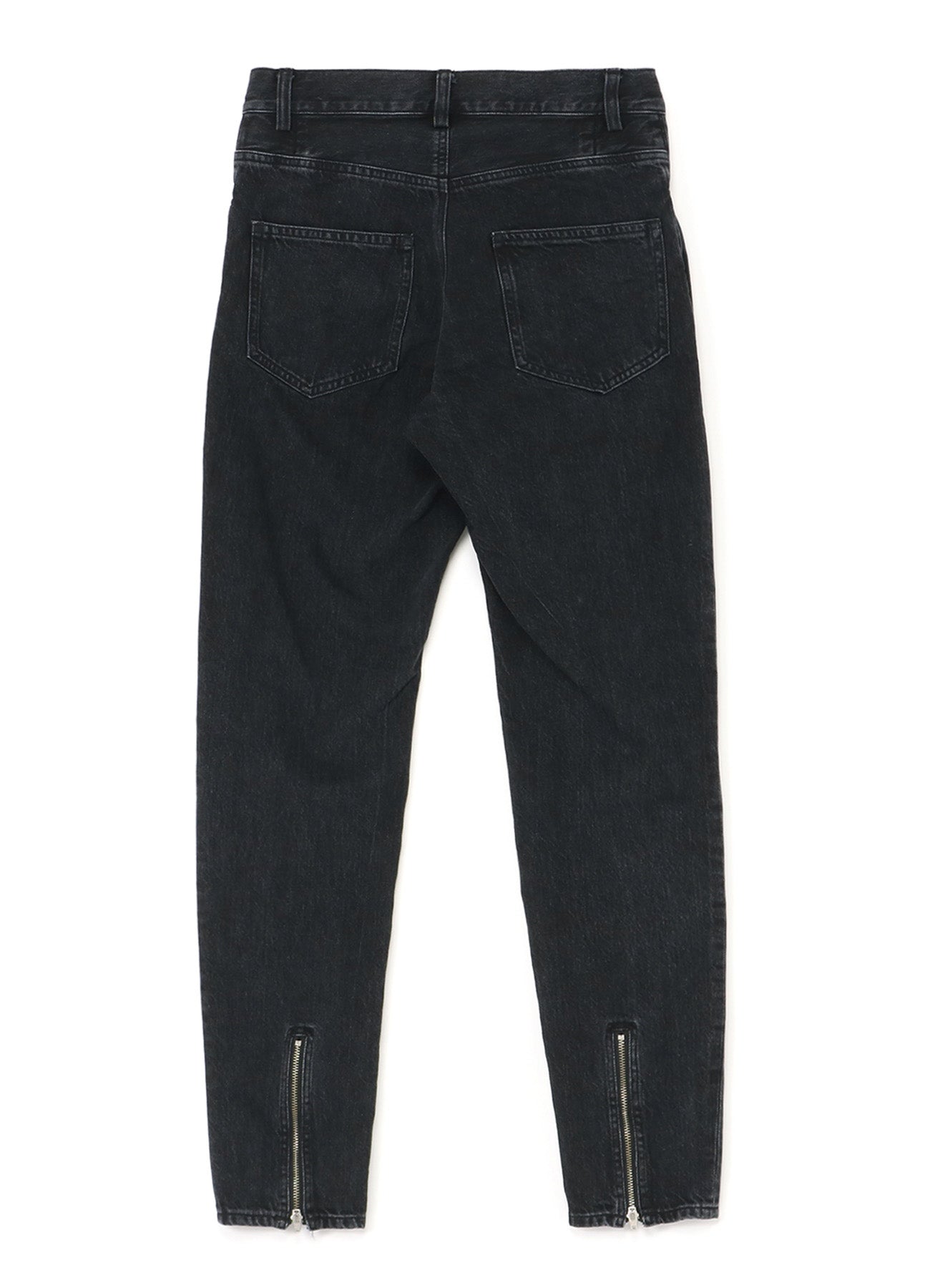 Black Denim Front Open Design Pants