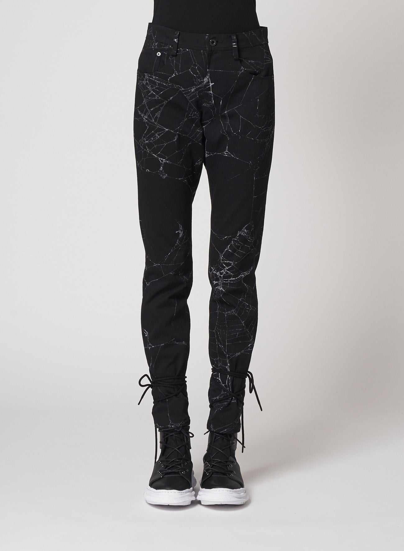 Spider Drill Back Lace Up Pants