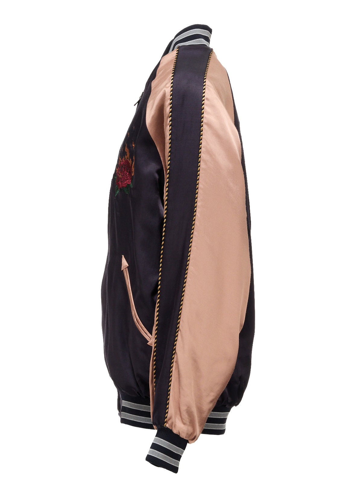 LIMI feu×HIROTTON SATIN+VELVETEEN COMBINATION REVERSIBLE BLOUSON