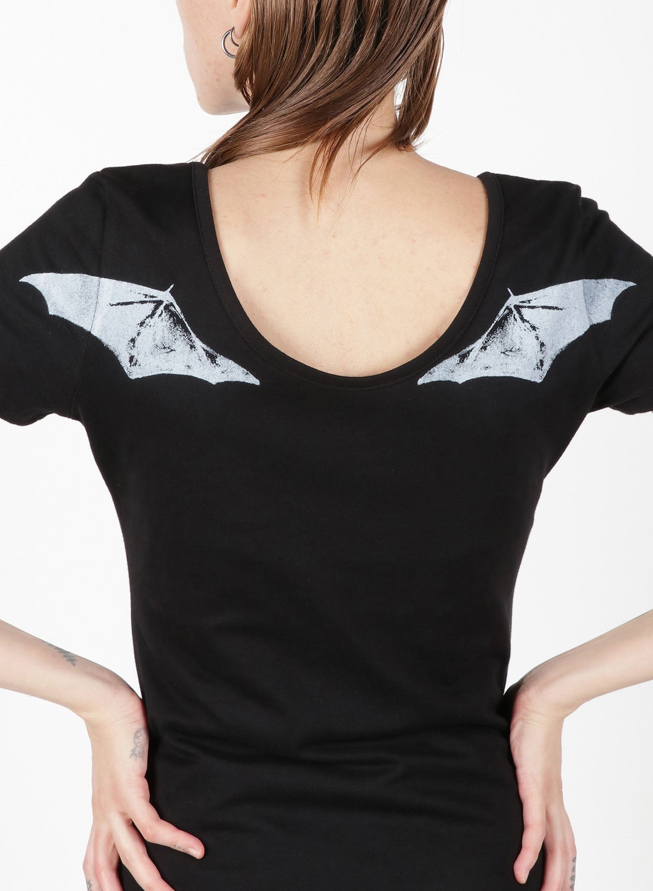 Bat Print Short Sleeve Rompers