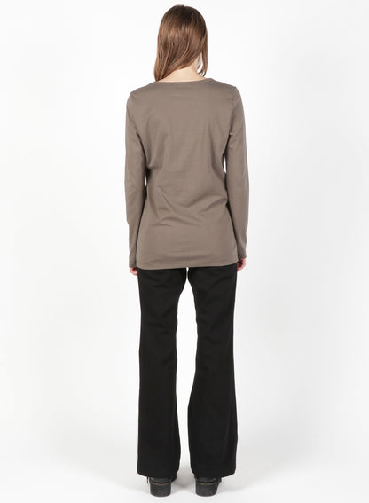 Cotton Colour Plain Stitch Basic Long Sleeve T