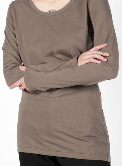 Cotton Colour Plain Stitch Basic Long Sleeve T