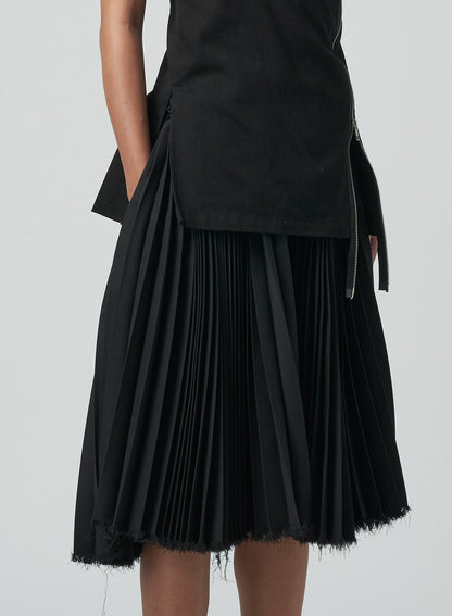 DRESS WITH PLEATED SKIRT