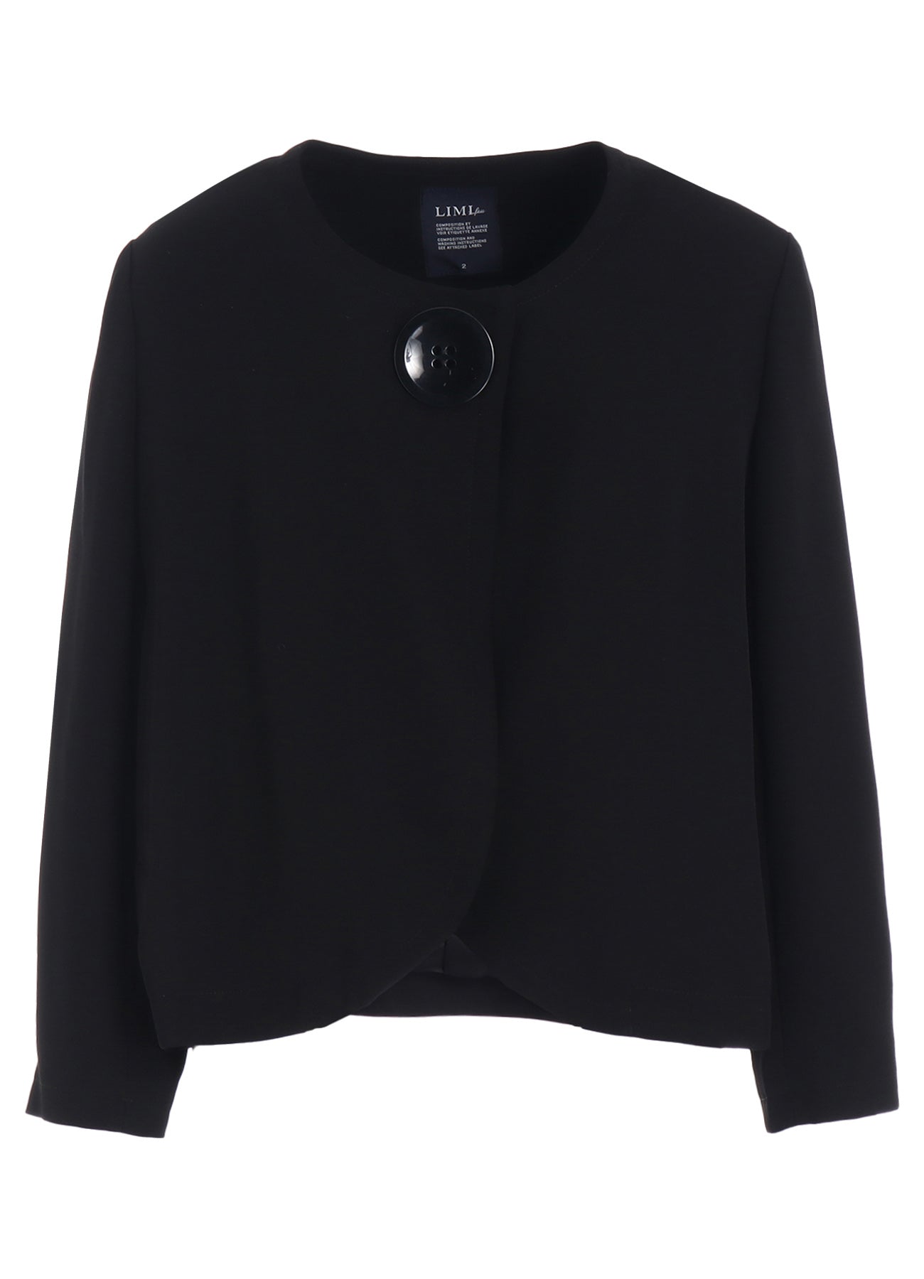 DOUBLE SATIN COLLARLESS JACKET