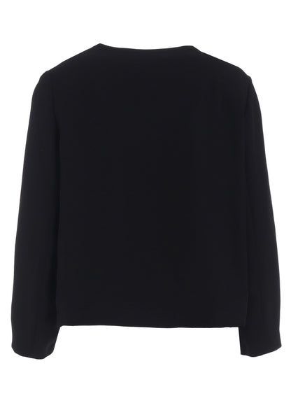 DOUBLE SATIN COLLARLESS JACKET