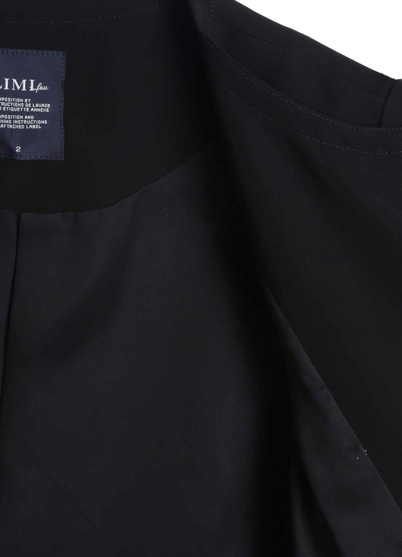 DOUBLE SATIN COLLARLESS JACKET