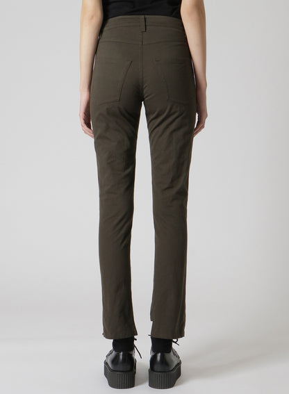 SLIM FIT PANTS WITH LEG ZIPPERS