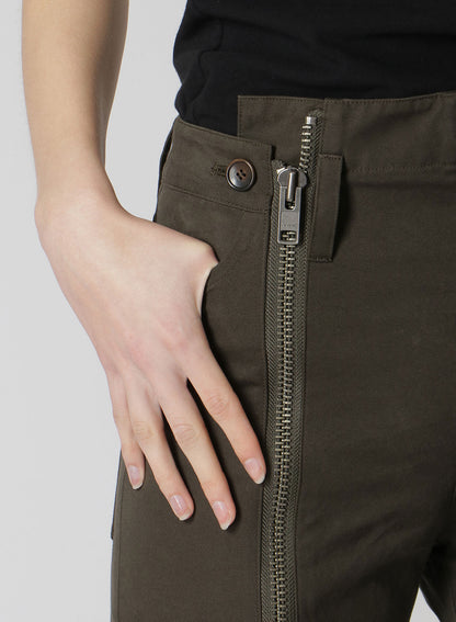 SLIM FIT PANTS WITH LEG ZIPPERS