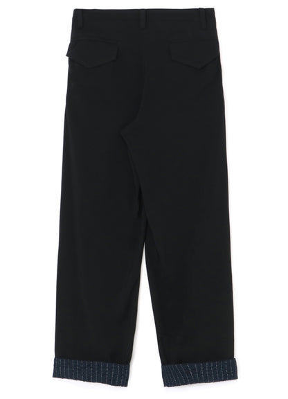 RAYON/GABARDINE STRAIGHT LEG PANTS