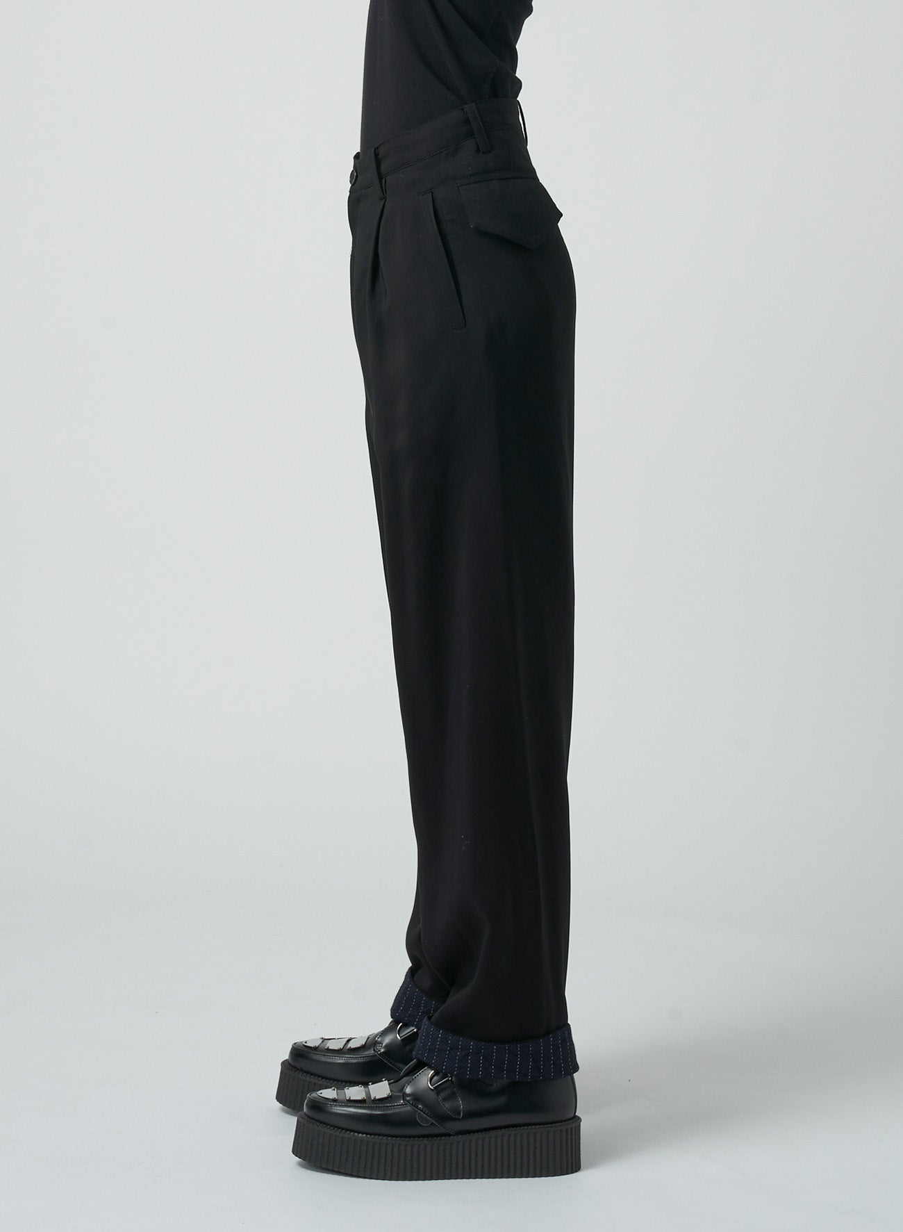 RAYON/GABARDINE STRAIGHT LEG PANTS