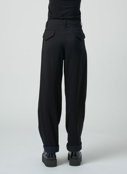 RAYON/GABARDINE STRAIGHT LEG PANTS