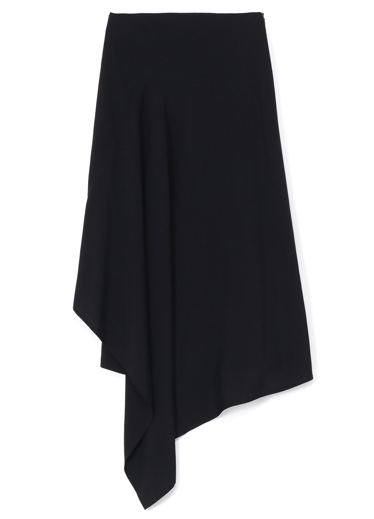 LYOCELL/RAYON GABARDINE SKIRT WITH ASYMMETRIC HEMLINE