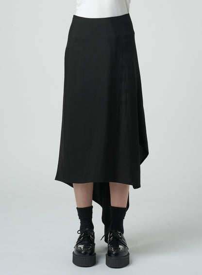 LYOCELL/RAYON GABARDINE SKIRT WITH ASYMMETRIC HEMLINE