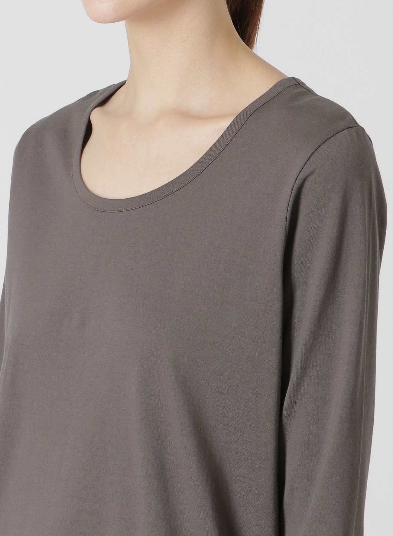 60/2 COTTON JERSEY TOP WITH UNEVEN HEMLINE