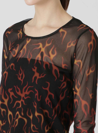 FIRE PRINT SLIM FIT TOP