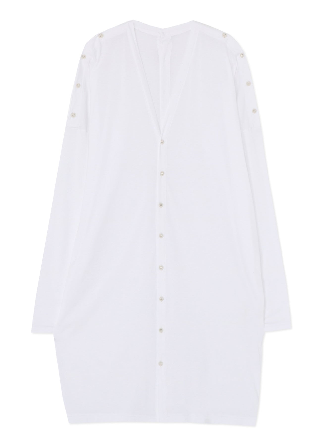 100/2 COTTON JERSEY CARDIGAN WITH BUTTON-UP SHOULDER SLITS