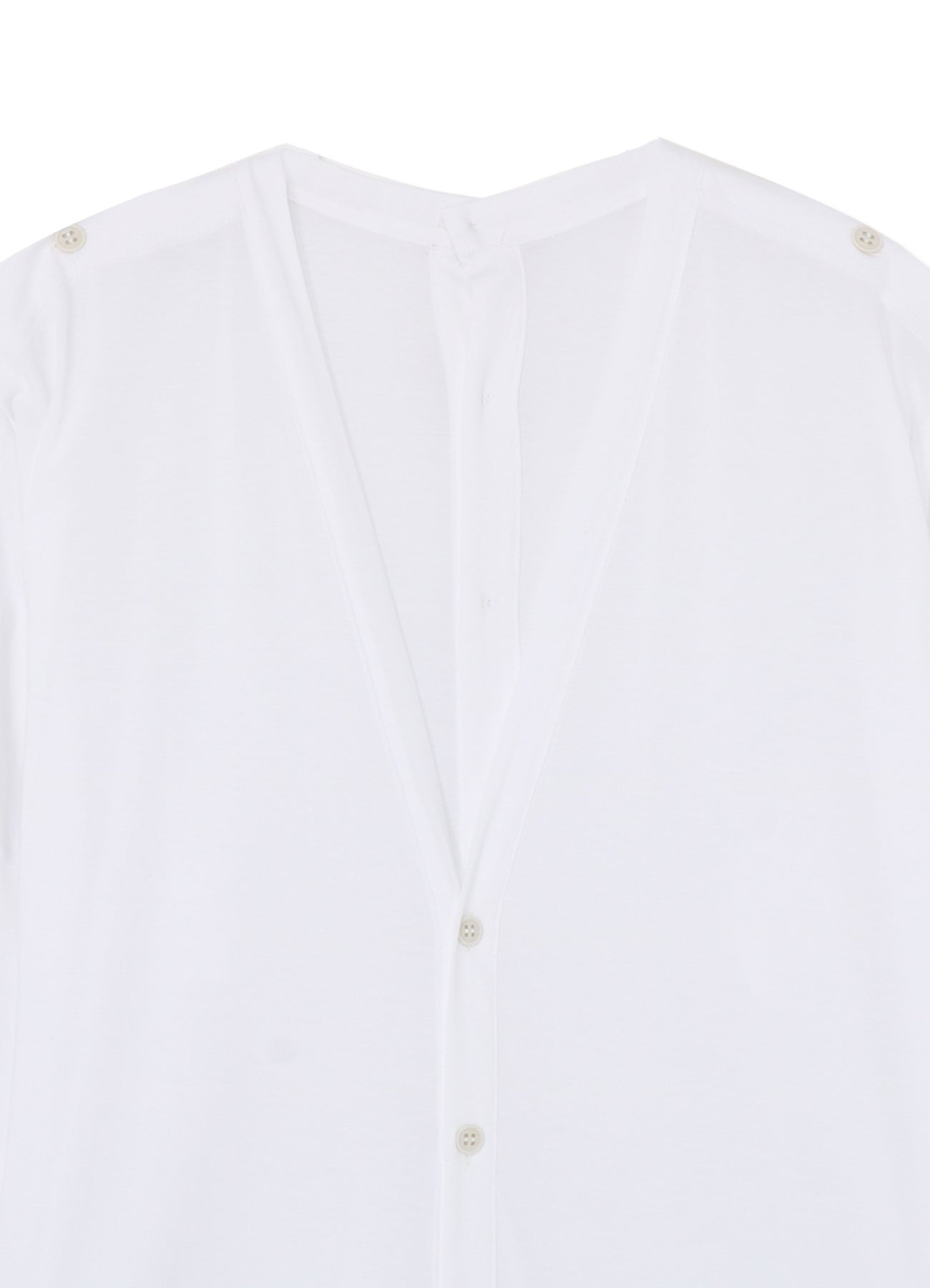 100/2 COTTON JERSEY CARDIGAN WITH BUTTON-UP SHOULDER SLITS