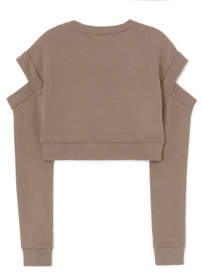 TIGHT FLEECE LINING SHORT PULLOVER WITH DESIGN SLEEVE