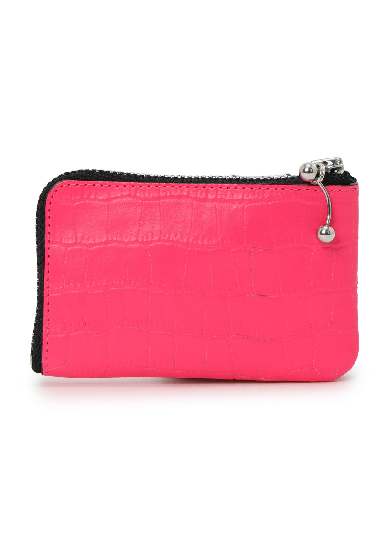 CROC+ SNAKE EMBOSSED LEATHER W SMALL WALLET