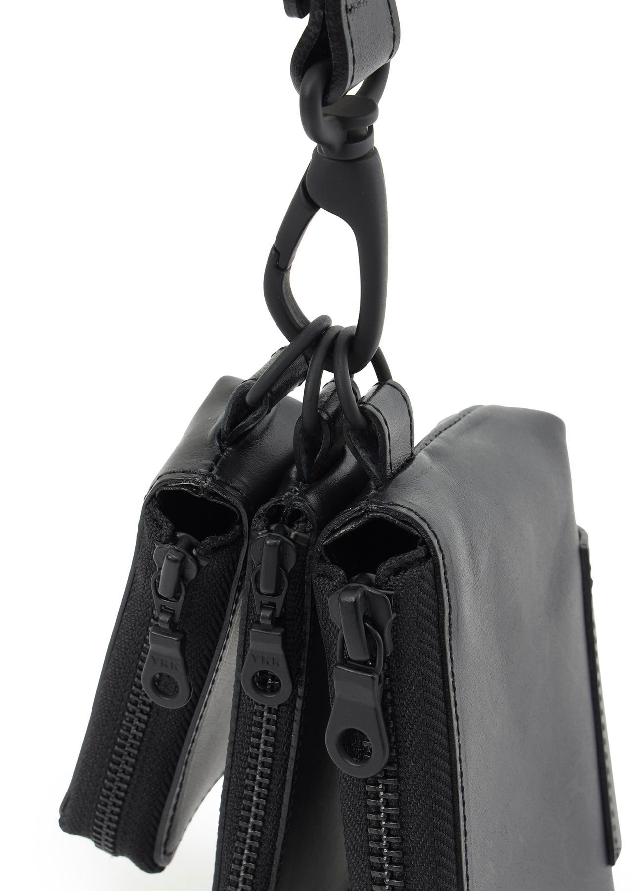 MATTE STEER LEATHER 3LAYERS POUCH – THE SHOP YOHJI YAMAMOTO