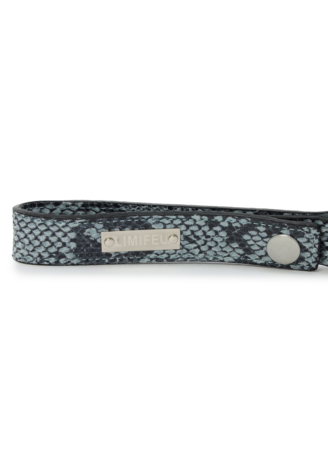 CROC+ SNAKE EMBOSSED LEATHER  3LAYERS POUCH