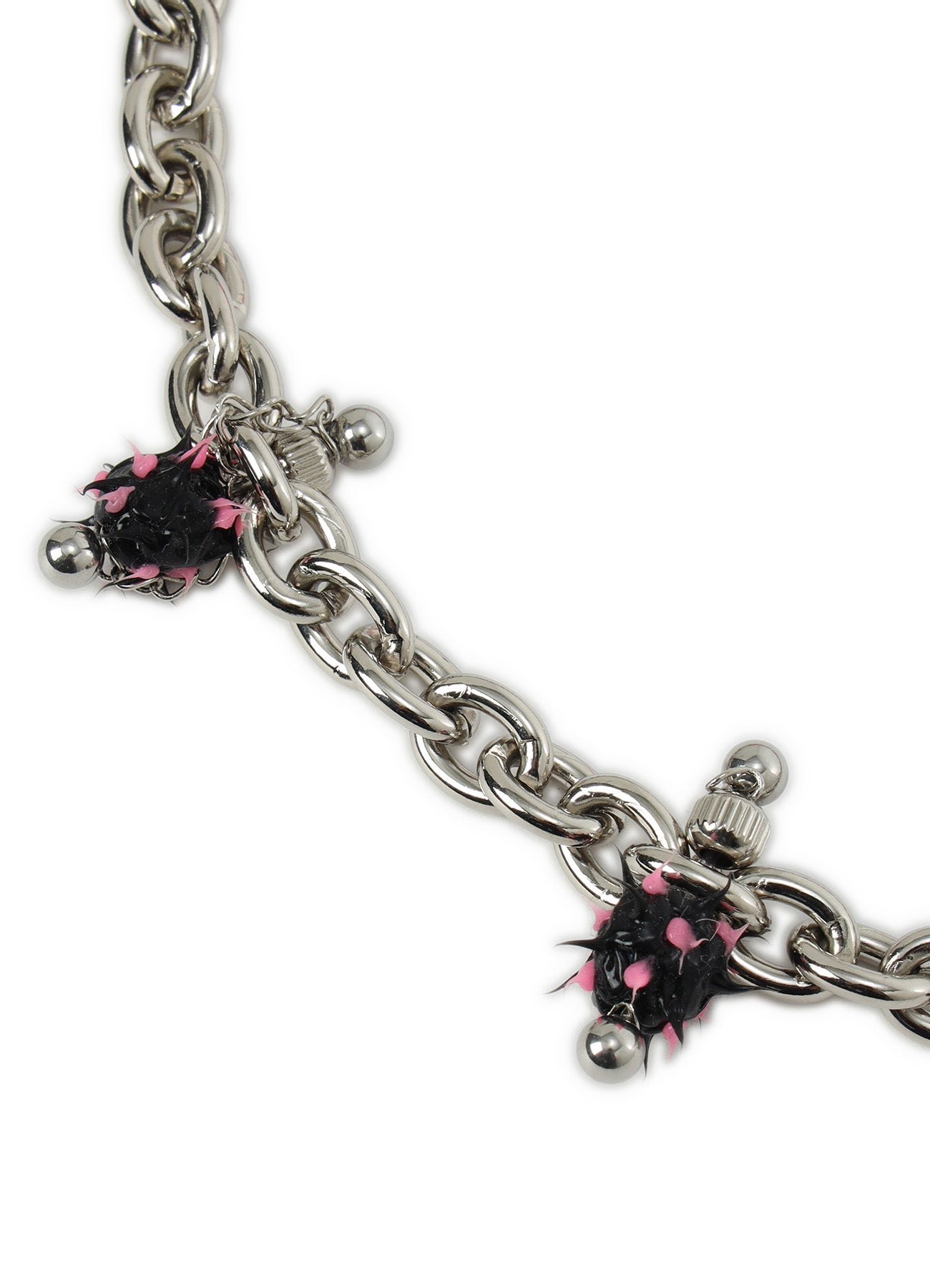 TANNED LEATHER+ ACETATE SPIKED MULTI HOLDER