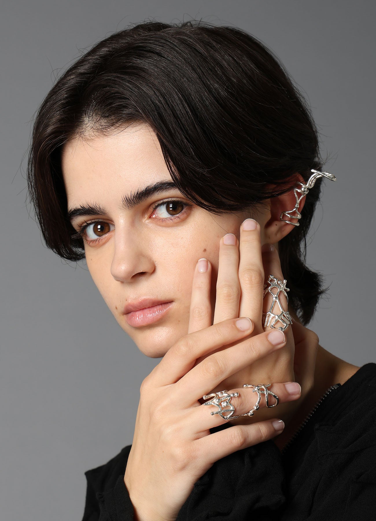 SILVER 925 TATTOO-STYLE RING/ A