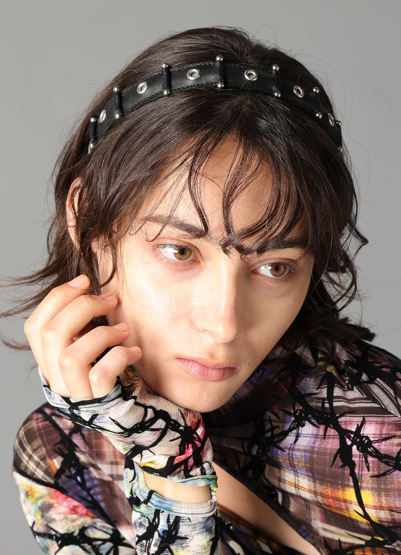 その他 headband TANNED KIP LEATHER PIERCED HEADBAND – THE SHOP YOHJI YAMAMOTO