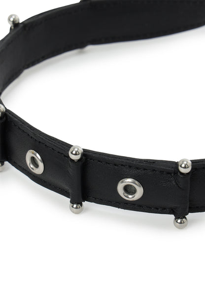 TANNED KIP LEATHER PIERCED HEADBAND