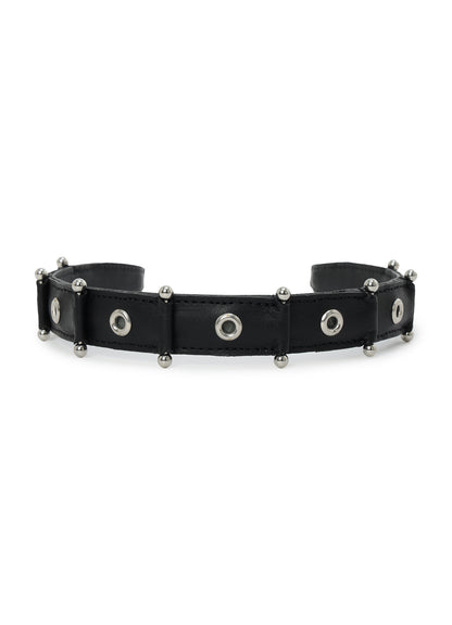 TANNED KIP LEATHER PIERCED HEADBAND