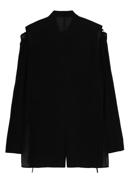 COTTON CHIFFON STRING BLOUSE A