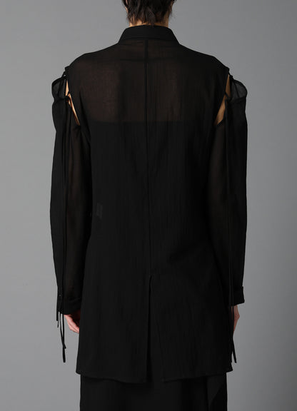 COTTON CHIFFON STRING BLOUSE A