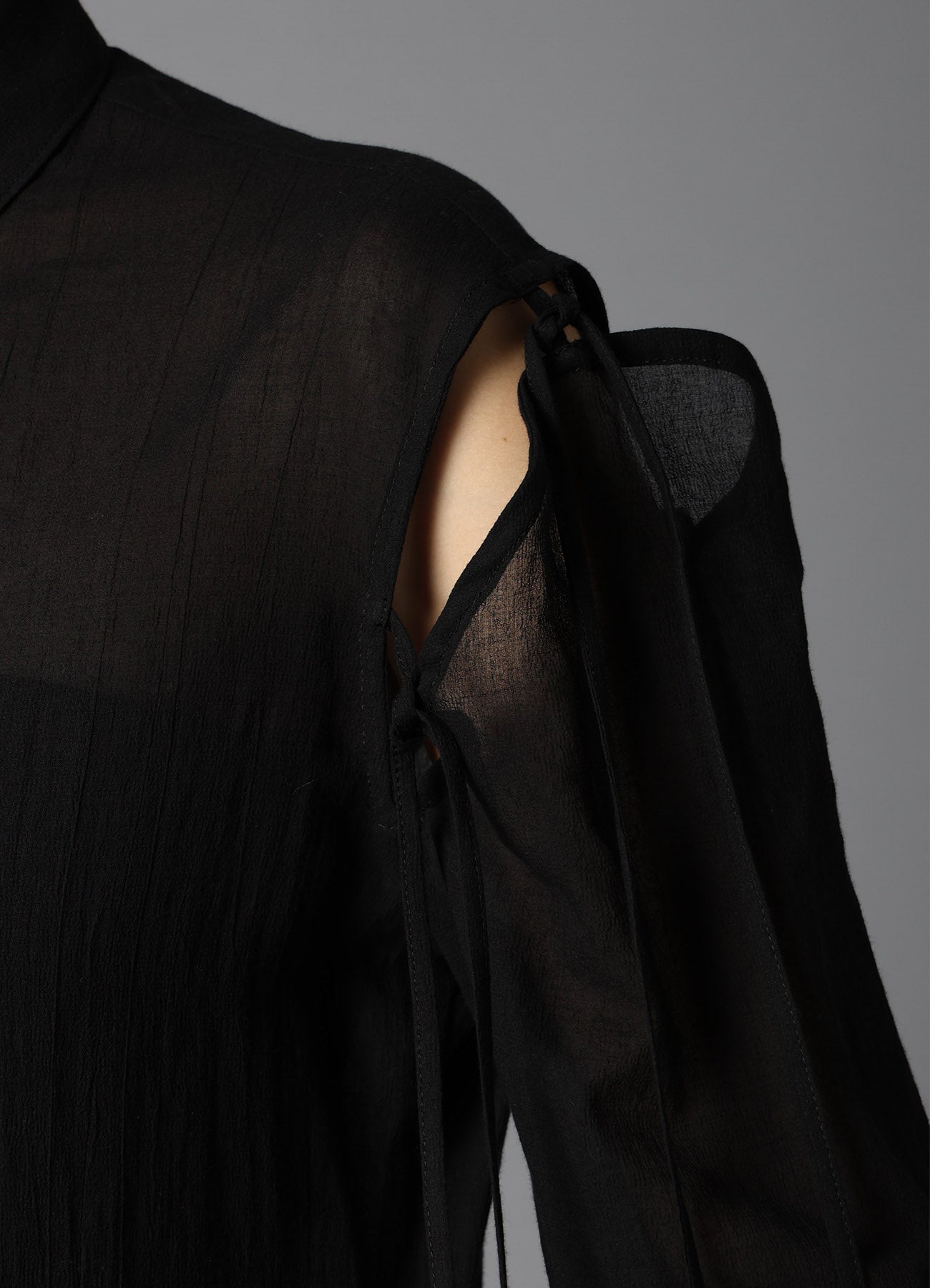 COTTON CHIFFON STRING BLOUSE A
