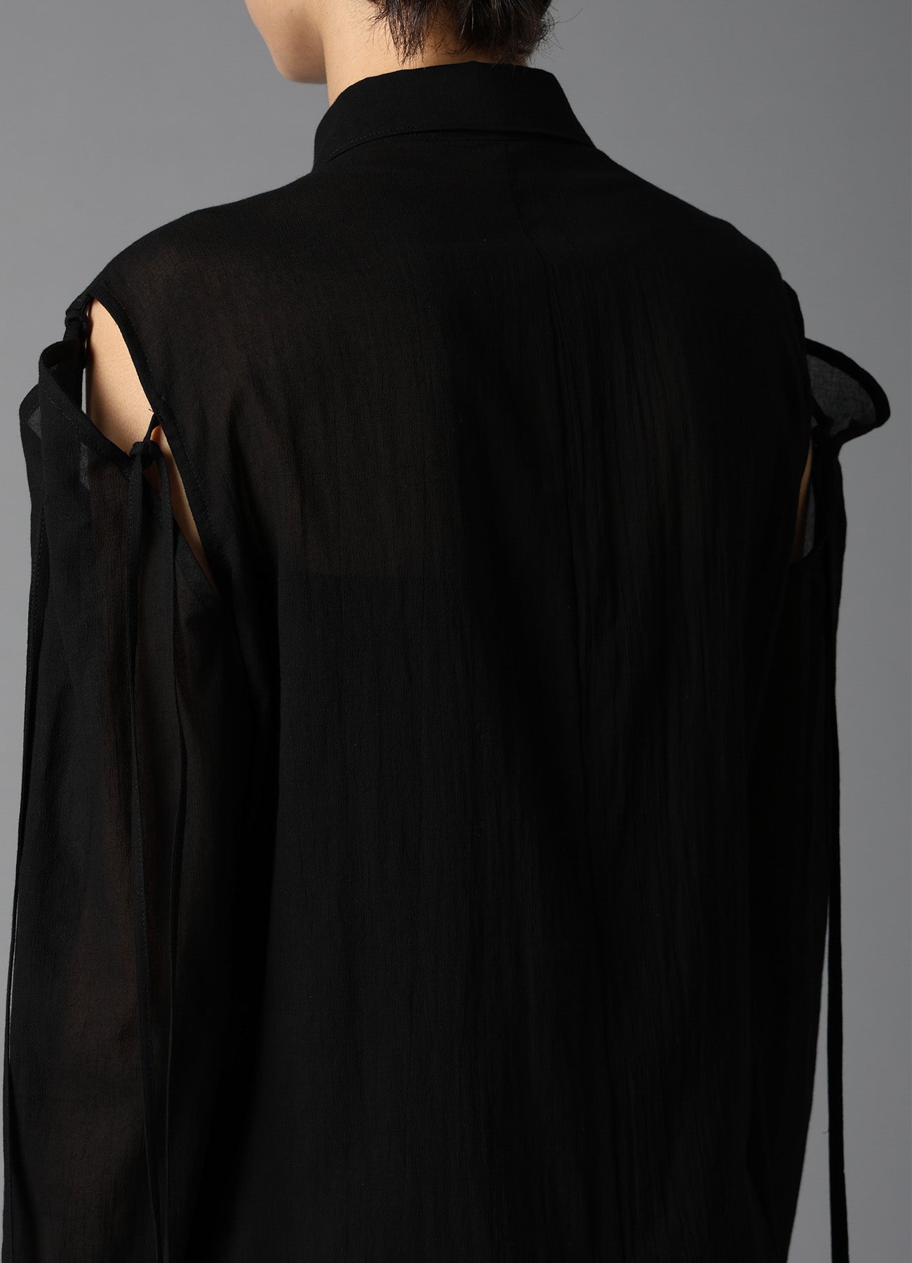 COTTON CHIFFON STRING BLOUSE A