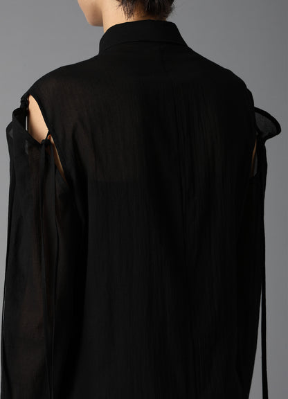 COTTON CHIFFON STRING BLOUSE A