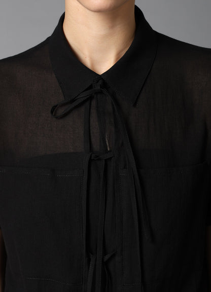 COTTON CHIFFON STRING BLOUSE B