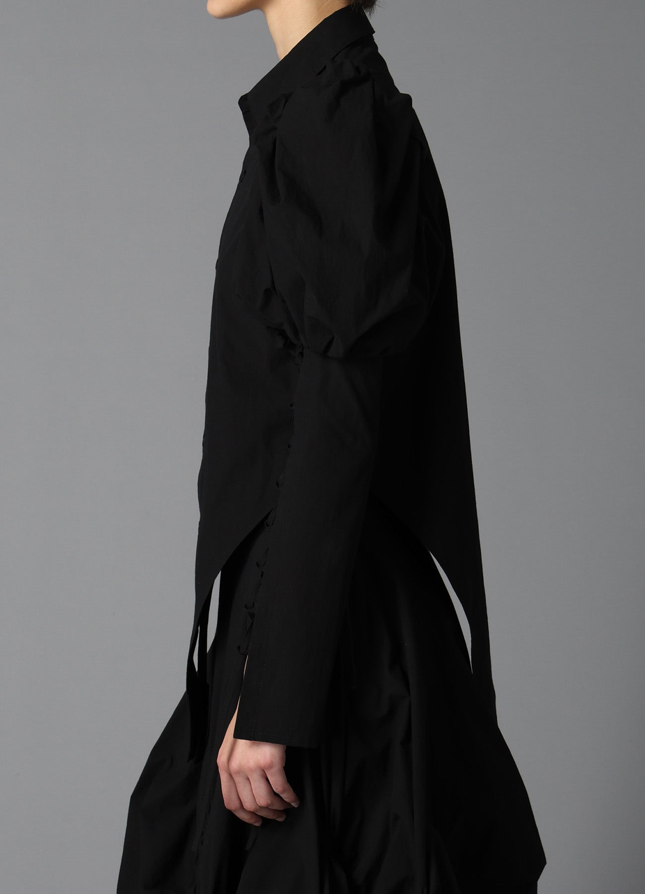 TYPEWRITER  LACE UP SLEEVE BLOUSE