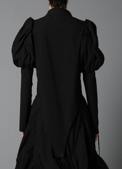 TYPEWRITER  LACE UP SLEEVE BLOUSE