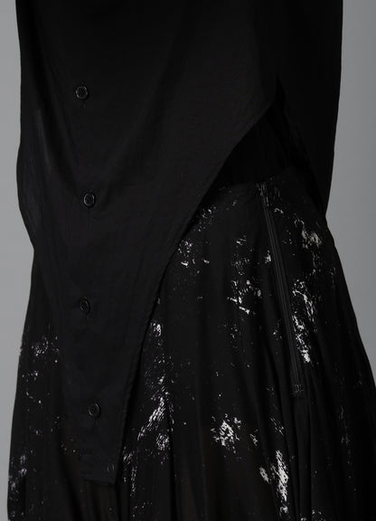 LAWN LACE UP SLEEVE BLOUSE