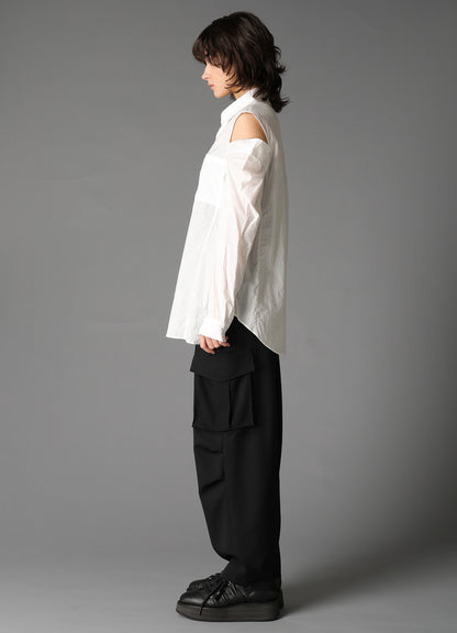 LAWN SLIT SHOULDER SHIRT