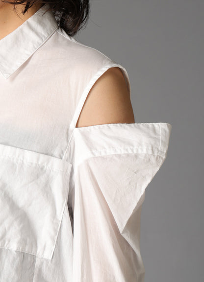 LAWN SLIT SHOULDER SHIRT