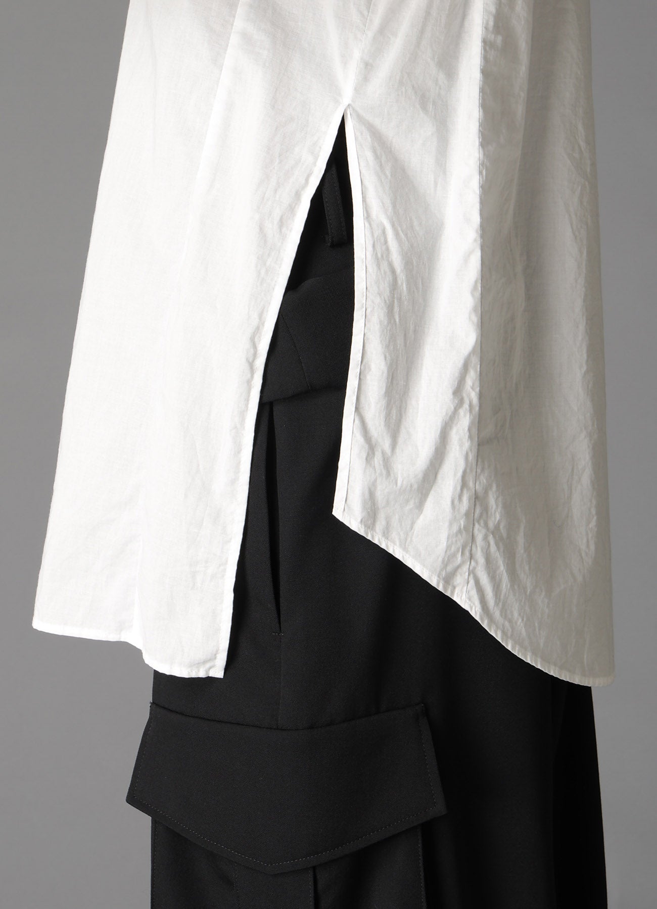 LAWN SLIT SHOULDER SHIRT