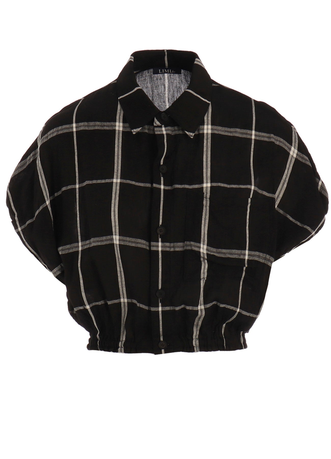 PLAID KHADI SHORT BLOUSE