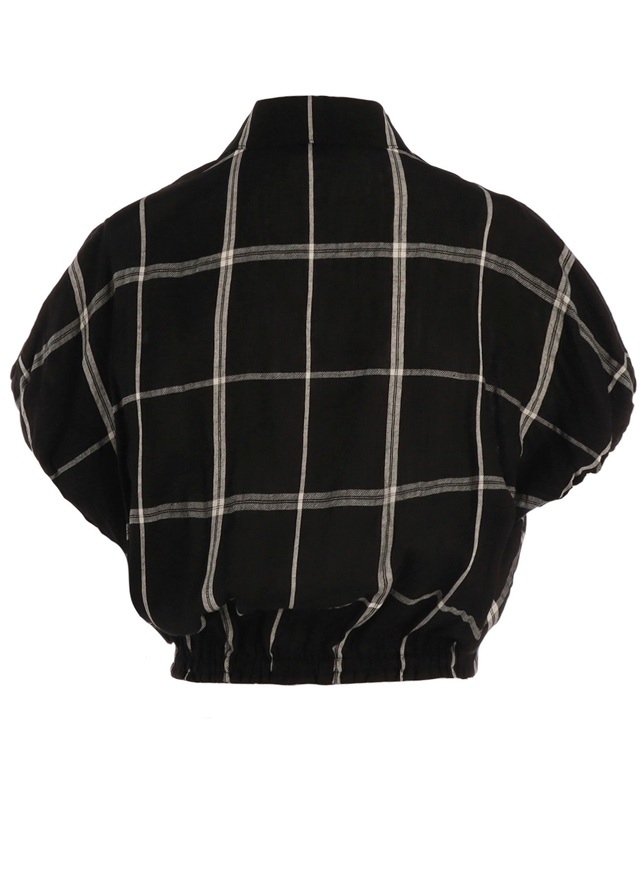 PLAID KHADI SHORT BLOUSE