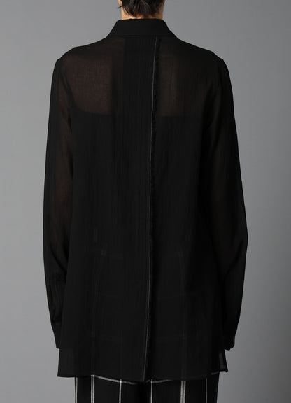 COTTON CHIFFON SQUARE PANEL BLOUSE