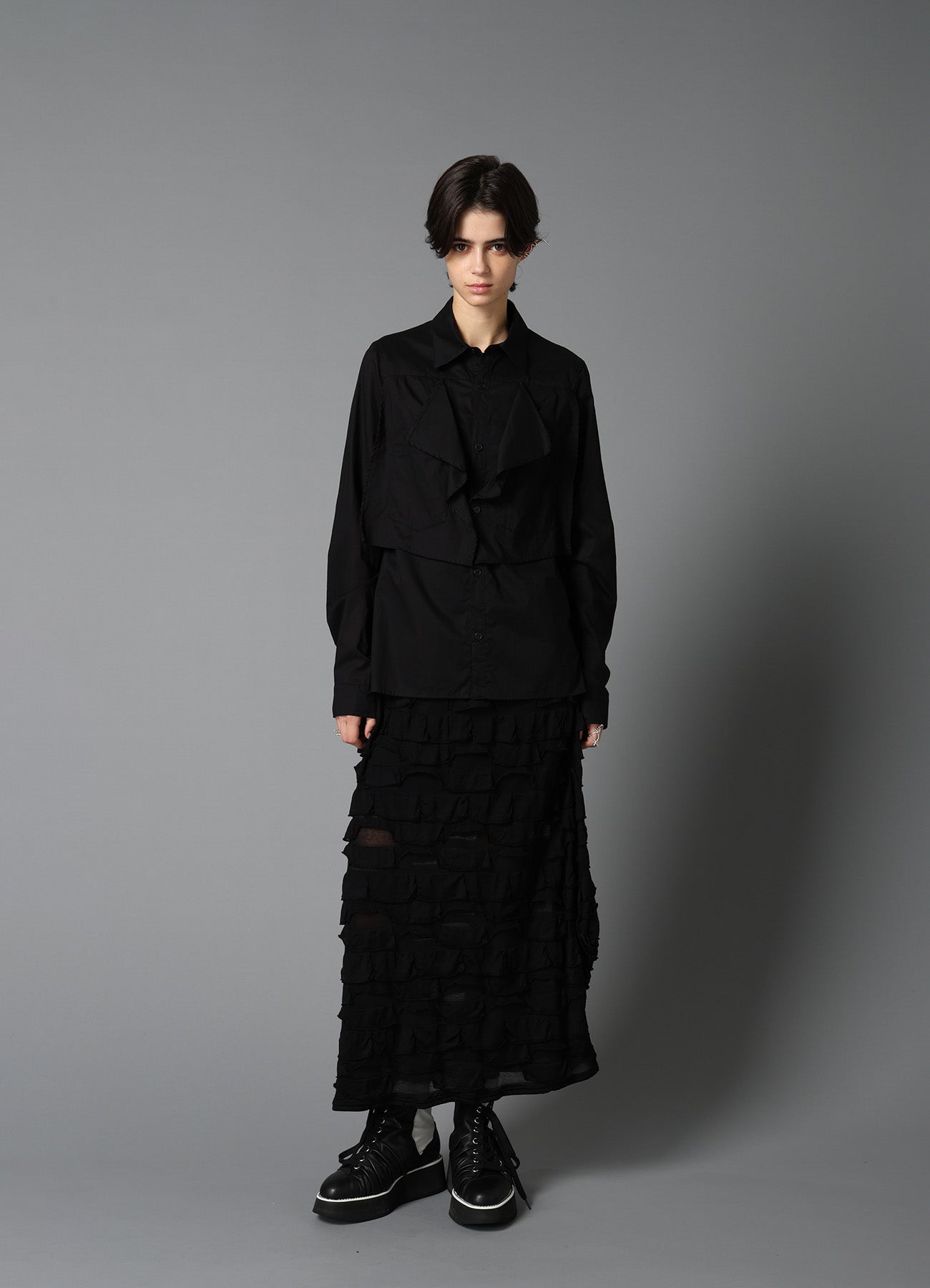 LAWN SQUARE PANEL BLOUSE