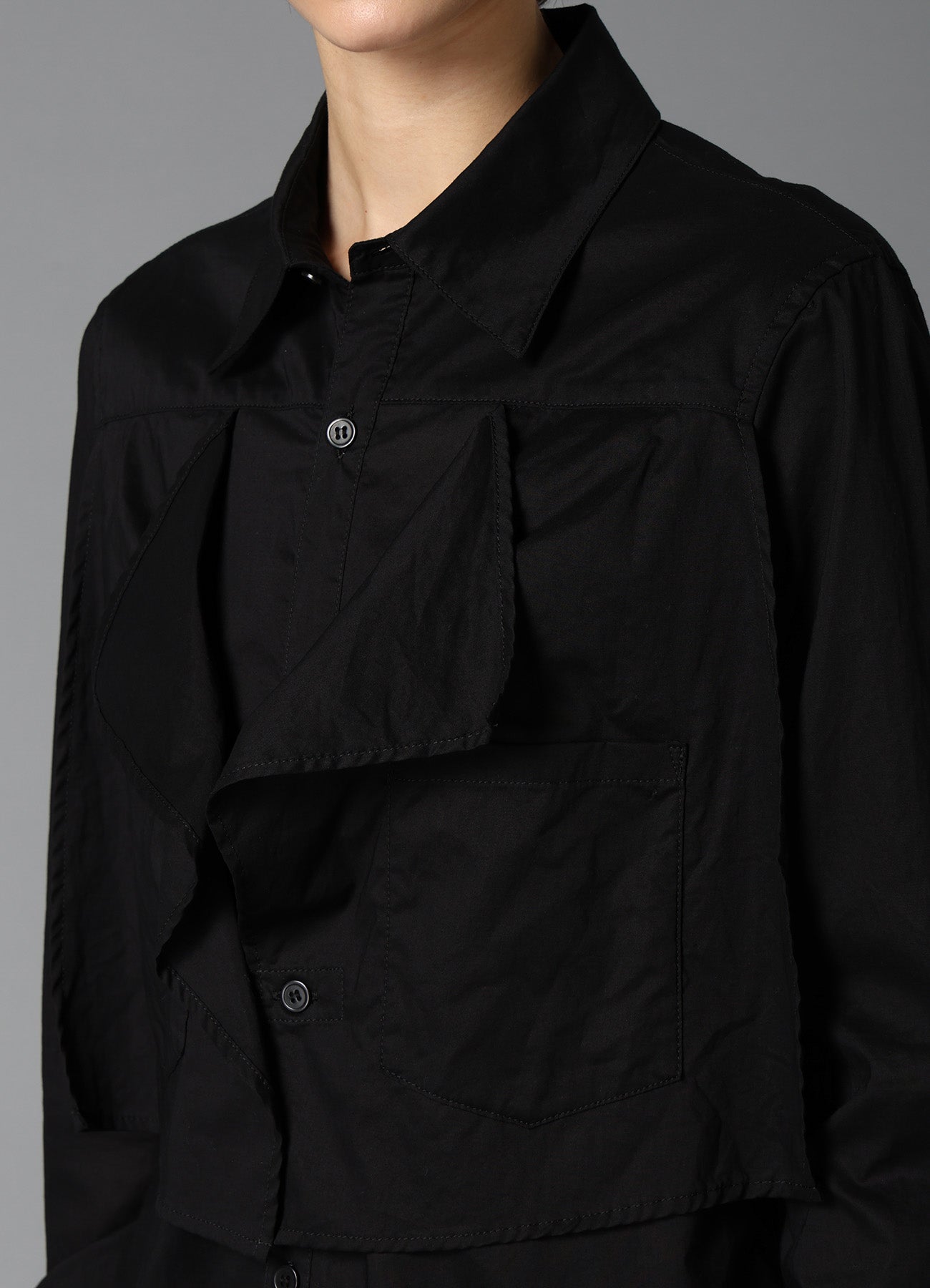 LAWN SQUARE PANEL BLOUSE