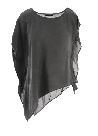 GARMENT-DYED LAWN SQUARE BLOUSE
